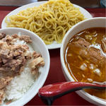 ランチ味噌つけ麺とチャーシュー飯(まぐろラーメン大門)