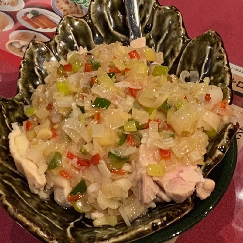 国産鶏の葱生姜ソースかけ(広東飯店　美香園 （びこうえん）)