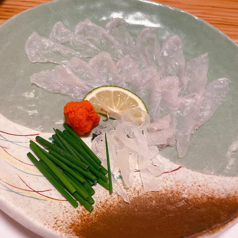 ふぐ刺し(生け簀割烹 中洲鷹勝 本店)