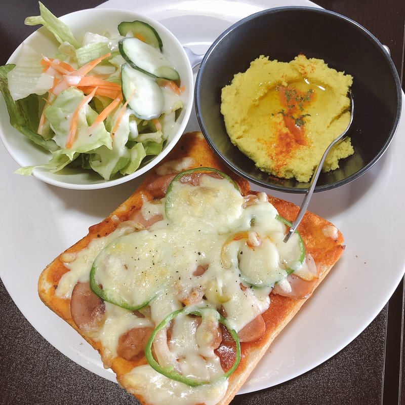 ピザトーストセット(葉もれ日)