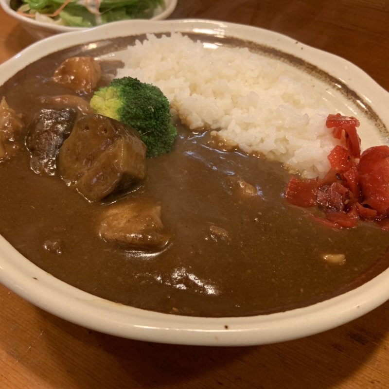 なすときのこのスモークチキンカレー(味彩吉野)