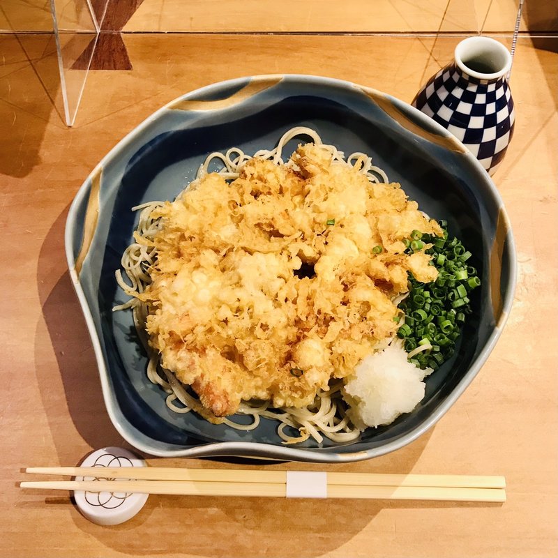 旬のかき揚げ蕎麦(利き蕎麦 存ぶん)