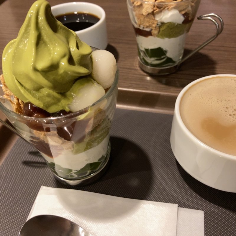 ミニ抹茶白玉パフェ(宇治園「茶の彩」 あまがさきキューズモール店)