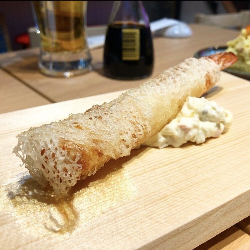 寿司屋の海老フライ(寿司酒場フクハウチ)