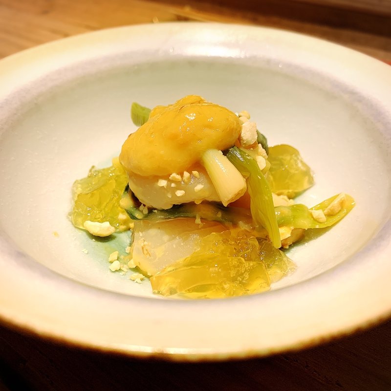 帆立と庄内あさつきの酢味噌和え(創和堂-sowado-)