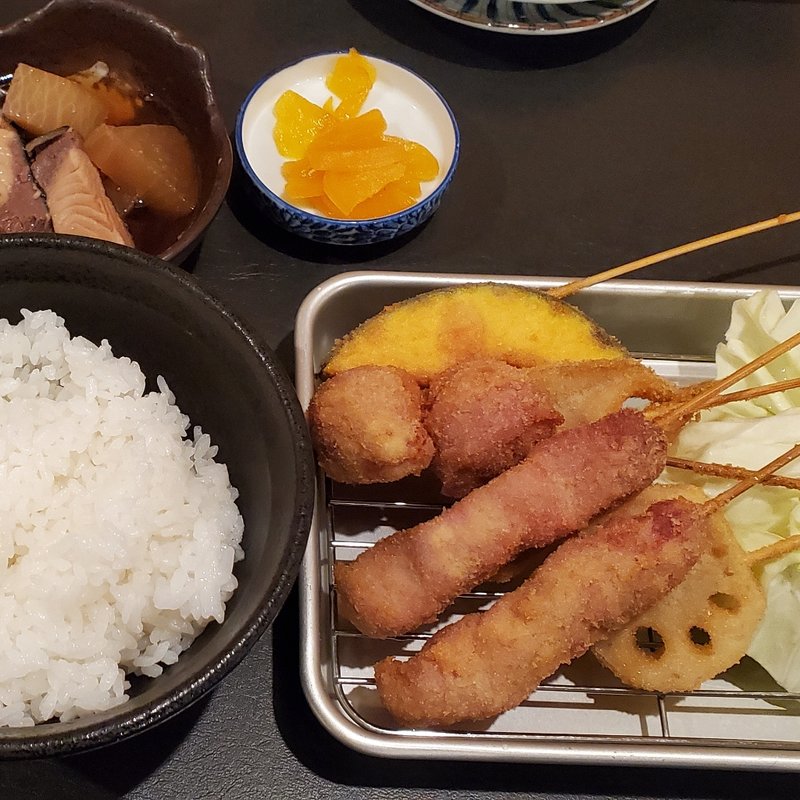 串かつ定食(串かつ 大臣)