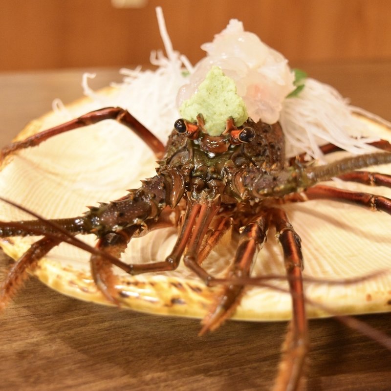 三重県産伊勢海老活造り（9月中旬～5月上旬）(伊勢海老　海鮮蒸し料理　華月 （カゲツ）)