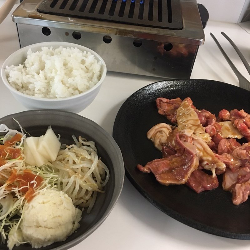 ホルモン焼肉定食　1.5倍(梨花園)