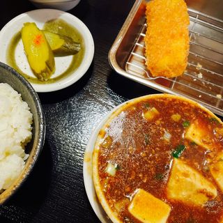 こぼし麻婆豆腐定食(堂山食堂 ホワイティうめだ店)