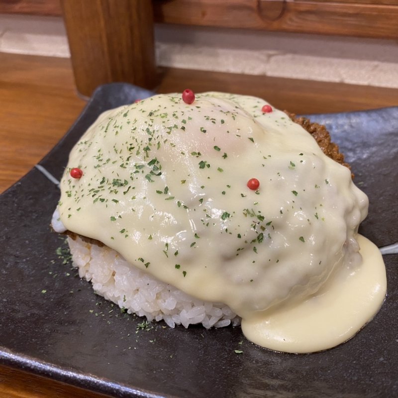 キーマカレー＋チーズトッピング(ちぃりんご)