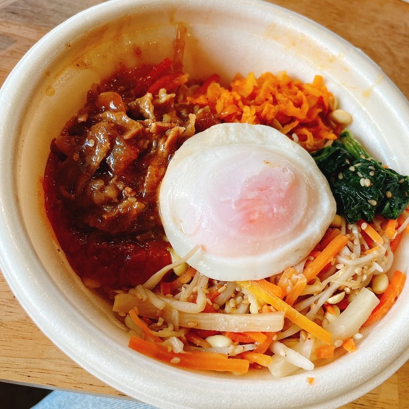 ♪1／2日分の野菜！8種野菜の特製ビビンバ(セブン-イレブン 台東浅草橋3丁目店)