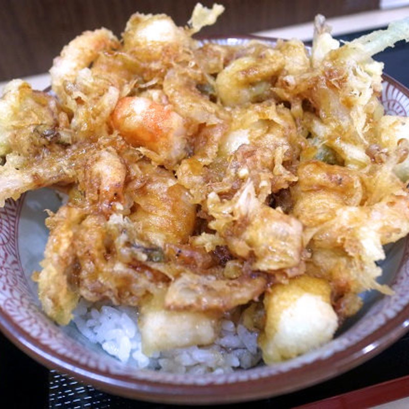 海鮮かき揚げ天丼(天ぷら てんさく)