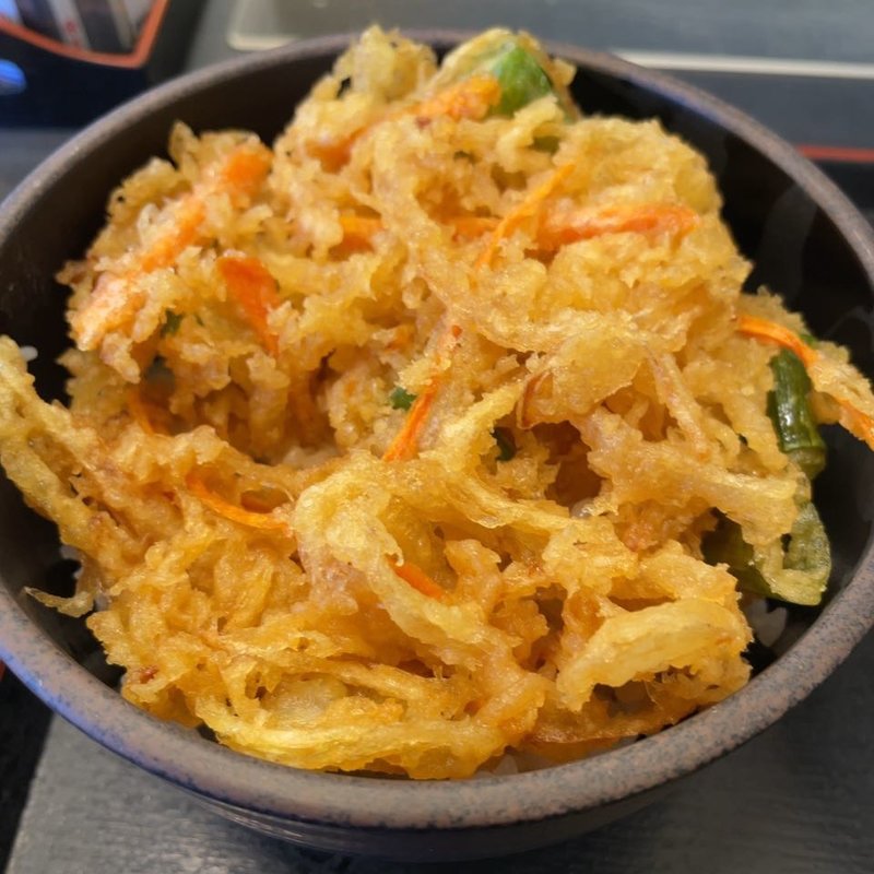 かき揚げ丼セット(ゆで太郎 Tokyo-Bay東雲駅前店)