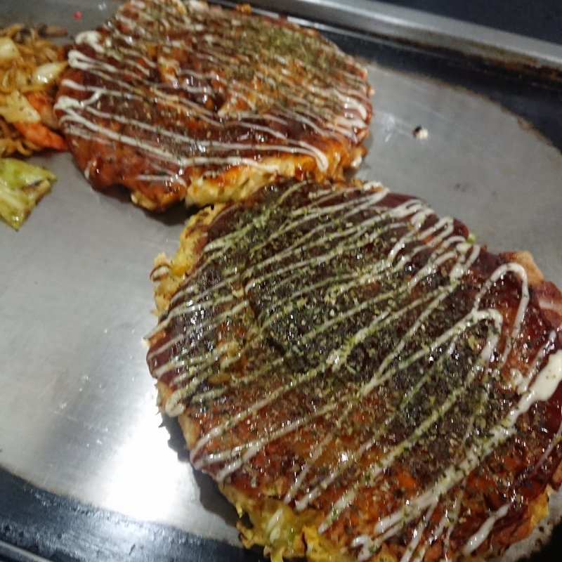 豚玉 イカ玉(花まる亭)