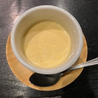 自家製地卵の自然プリン(焼き鳥 松元 西中洲本店)