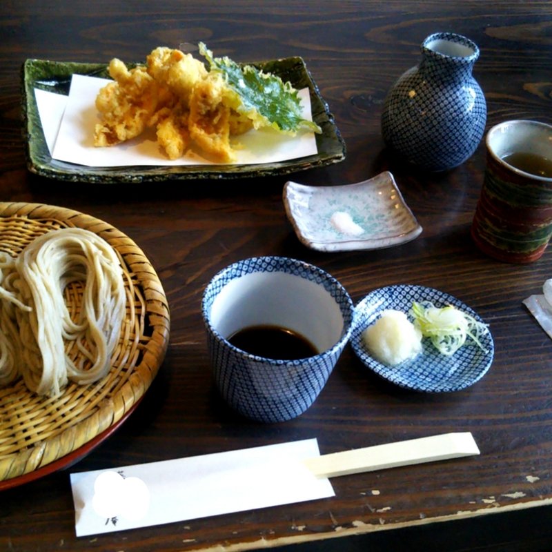 ざるそば（小）¥500＋ホヤの天婦羅(蕎麦　りぞう庵　)