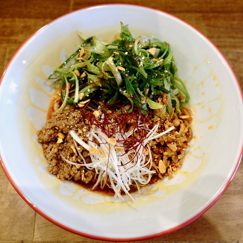 ねぎ増し増し汁なし担担麺(薩摩×串焼き ぼっけもん)