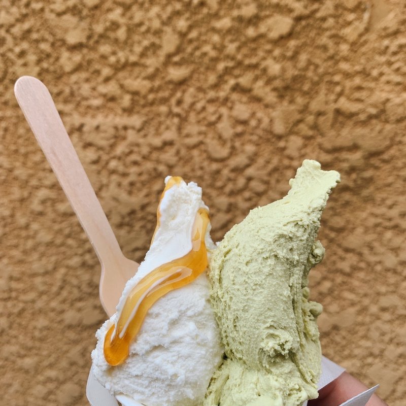 ピスタチオ、はちみつ(ジェラテリア テオブロマ神楽坂店)