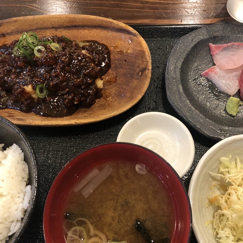 タラ唐揚肉味噌ソース(銀座漁港 快海)