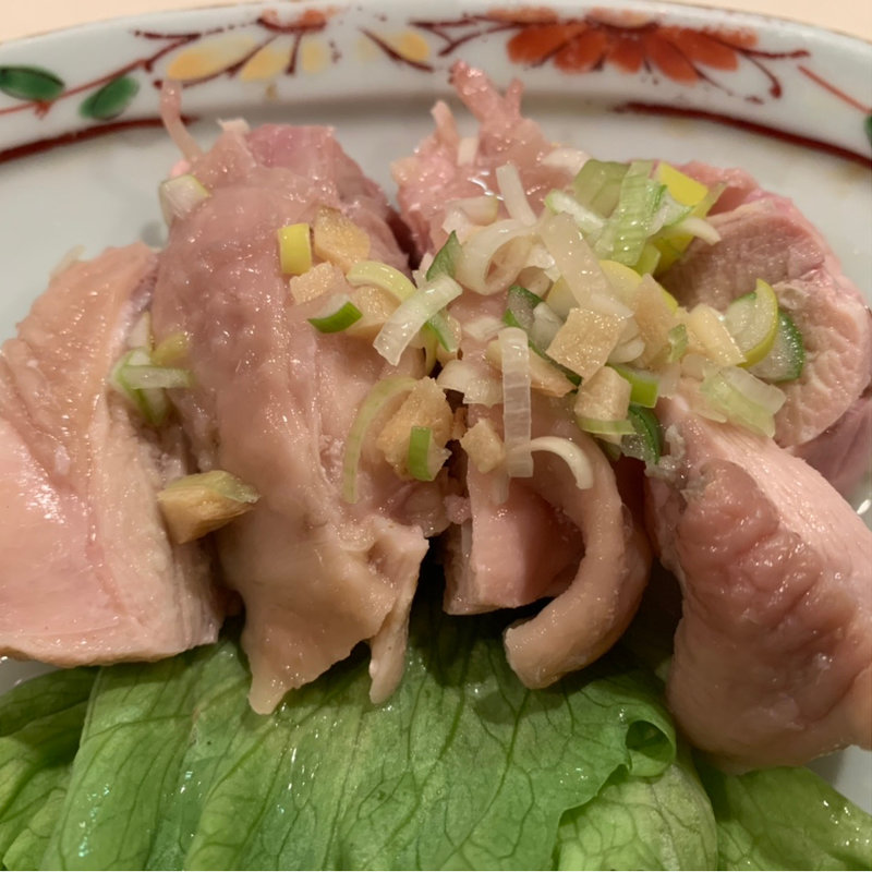 白鶏(鶏肉のネギ塩ダレ)(廬山)