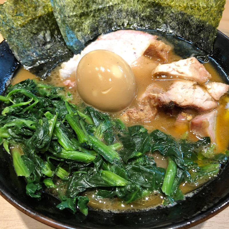 ほうれん草卵ラーメン(輝道家直系 皇綱家)