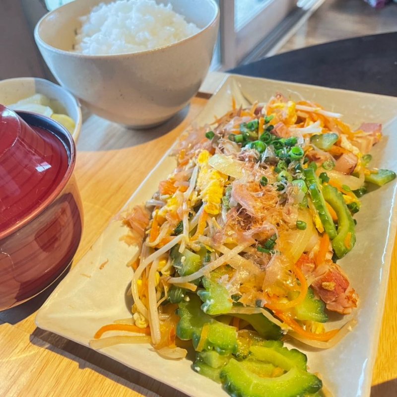 チャンプルー定食　インルームダイニング(星のや 竹富島 ゆんたくラウンジ )