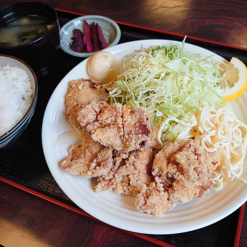 唐揚定食(麺茶房天や)