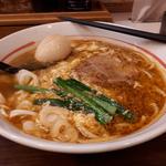 ひき肉とふわふわ玉子のタンタン麺+味玉(吉春屋)