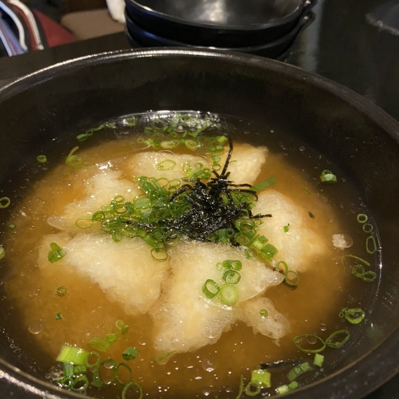 島豆腐の揚げ出し(島の猿)