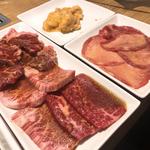 和牛カルビ&牛タン&ハラミ(焼肉ライク 田町芝浦店)