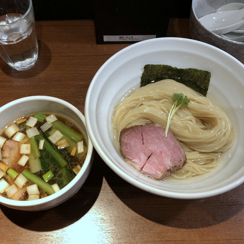 昆布水の淡麗醤油つけめん(麺処はら田)