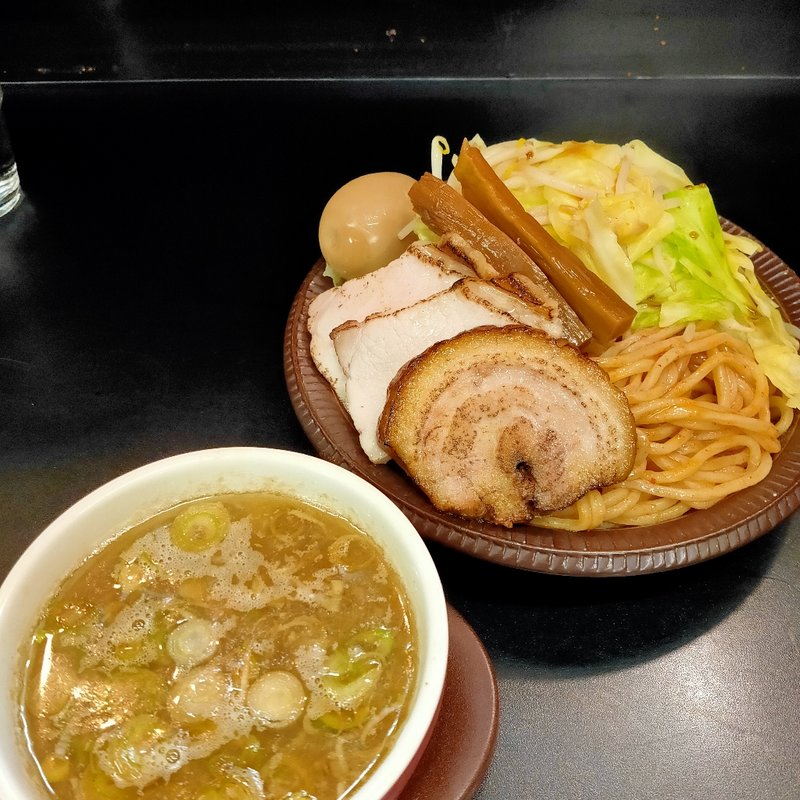 かみなりあえつけ麺（＋温野菜トッピング）(自家製麺 工藤 )