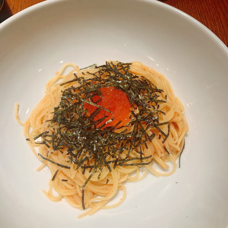 明太子といくらのすぱ(すぱじろう 銀座)