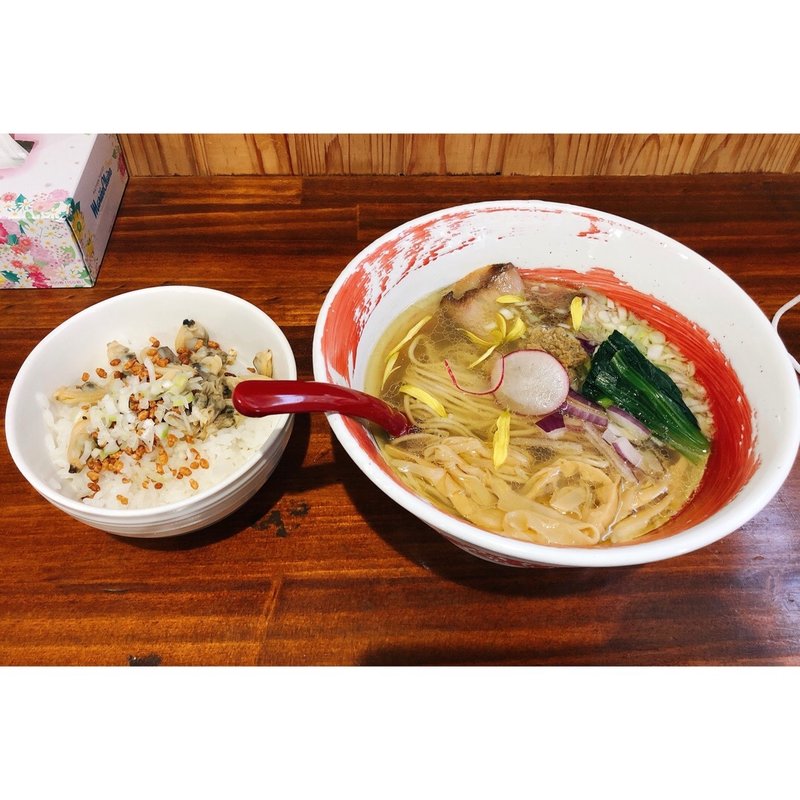貝塩ラーメン茶漬けセット(麺ダイニング旬彩)