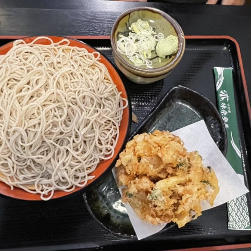 海鮮かき揚げつけ天セット(味奈登庵 港南台店)