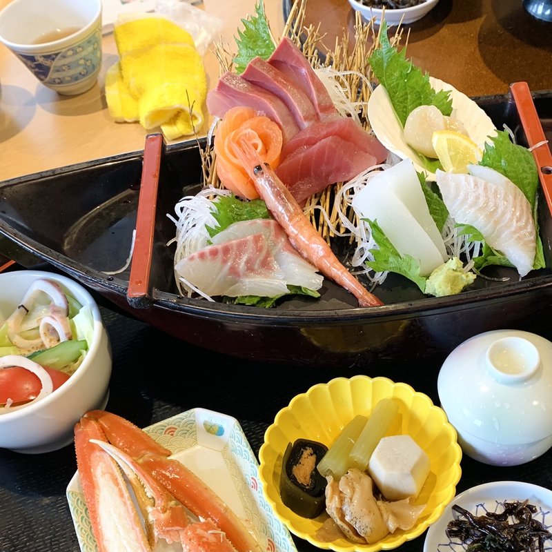 お造り定食 デラックス(お食事処 味波季 （マル海渡辺水産）)