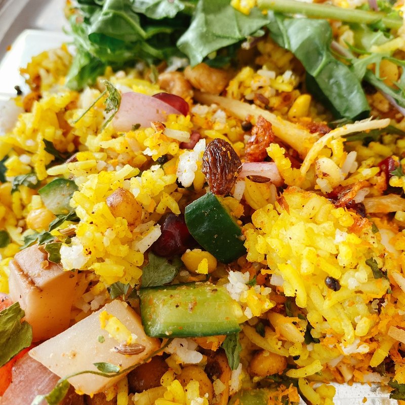 イカゲソとレンズ豆のポロ(大衆スパイス酒場 ニューヤスダヤ)