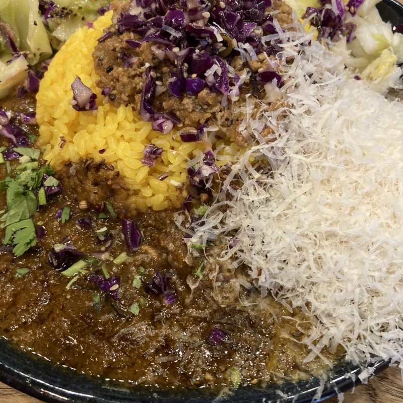 カレーZ定食2種盛大(スパイスカレー青藍)