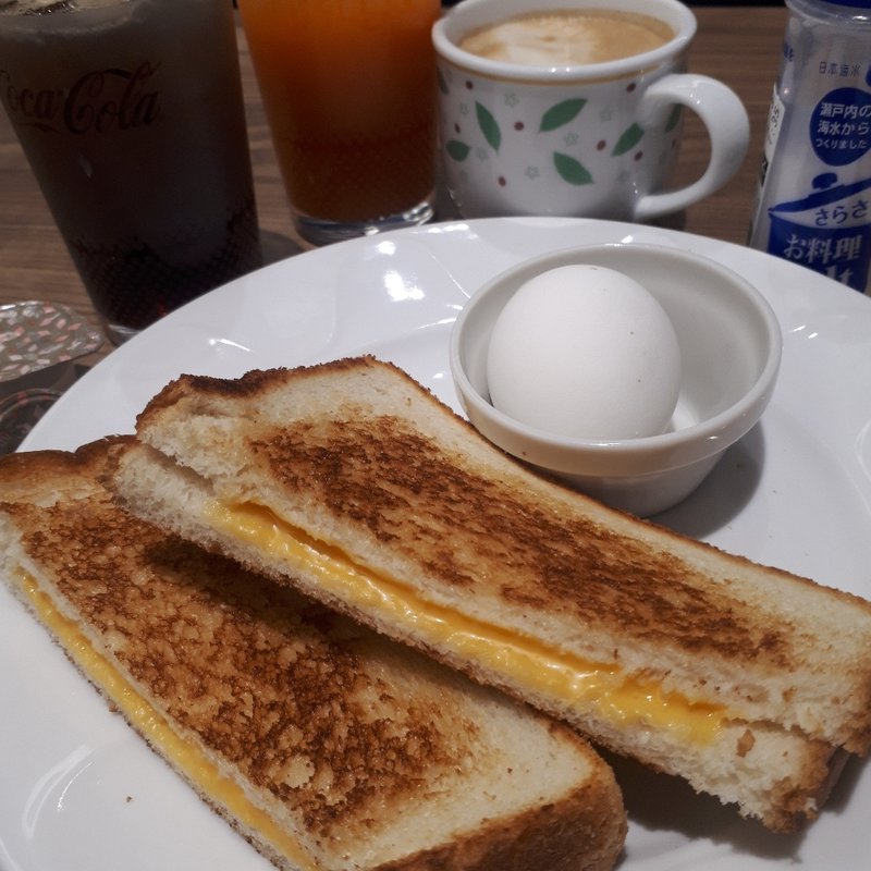 ホットチーズサンドモーニングセット(デニーズ大塚駅前店)
