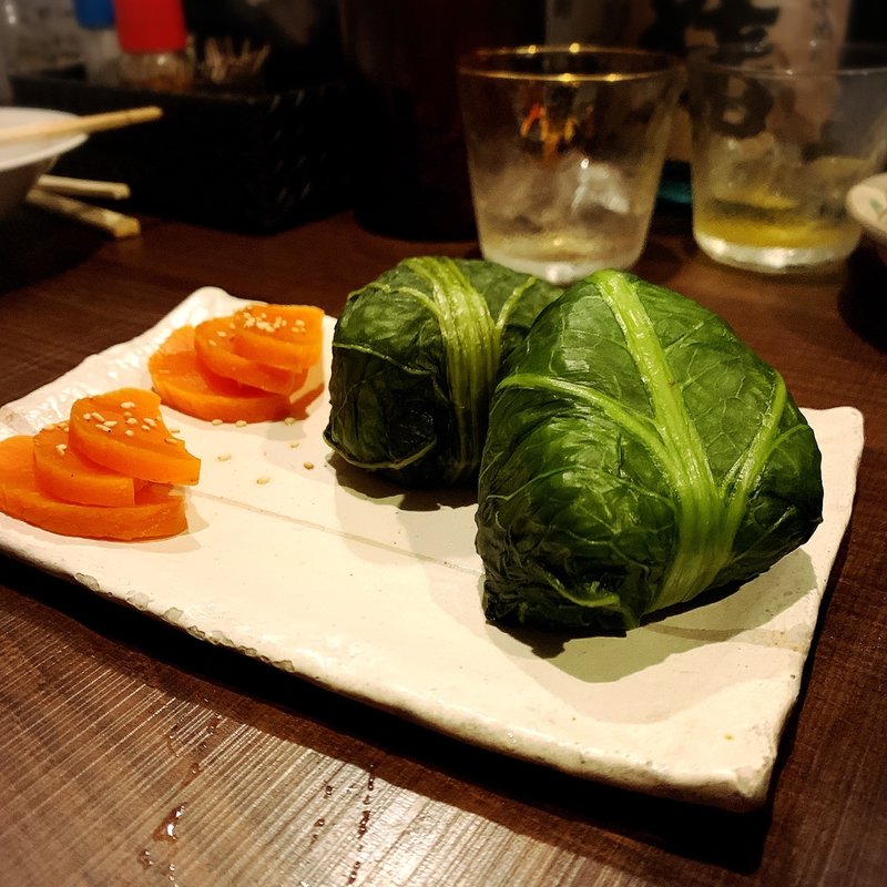 高菜巻おにぎり2個(きばいやんせ)