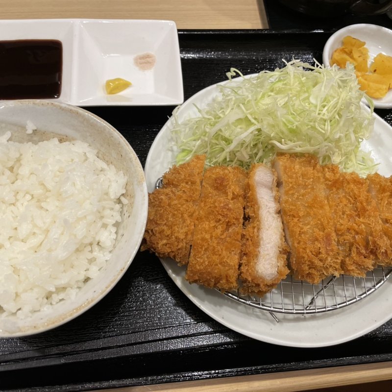 国産上ロースかつ定食(とんかつはまや桜木町店)