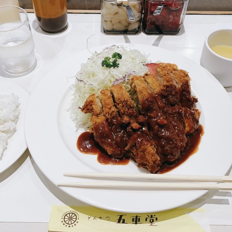 チキンカツ定食(五車堂)