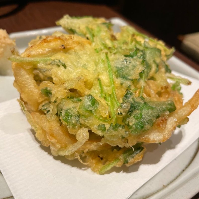 白海老天ぷら(九頭龍蕎麦 ムスブ田町店)