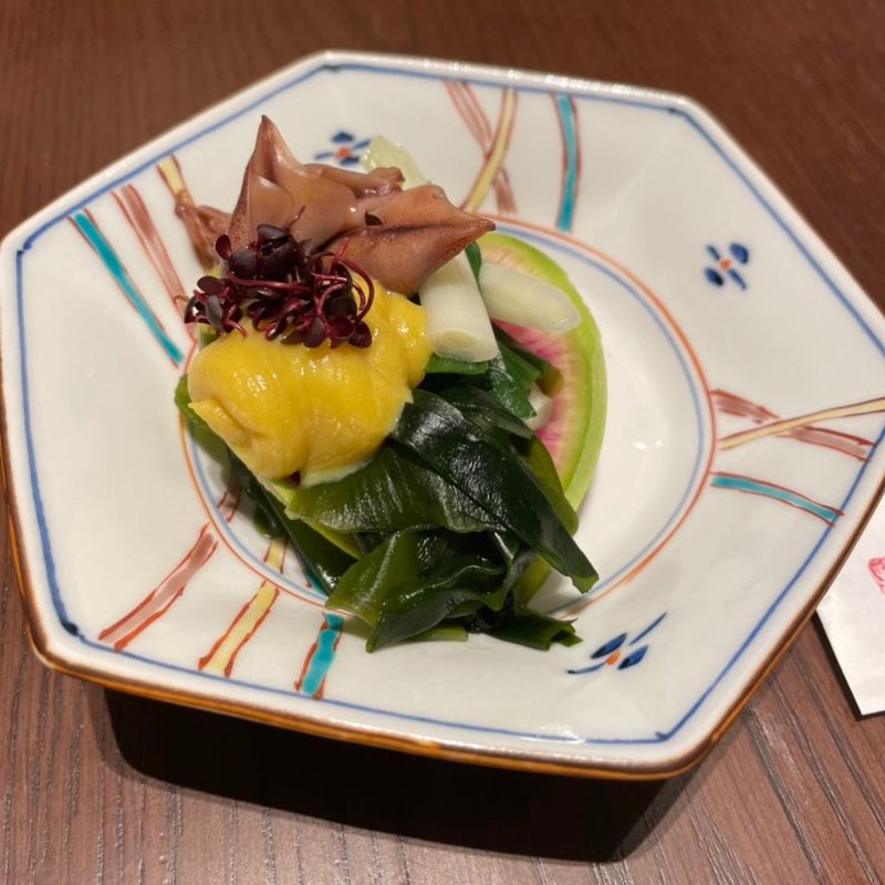 蛍烏賊酢味噌(九頭龍蕎麦 ムスブ田町店)