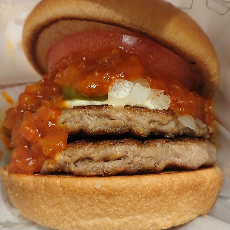 スパイシーダブルモスバーガー(モスバーガーモザイクモール港北店１階)