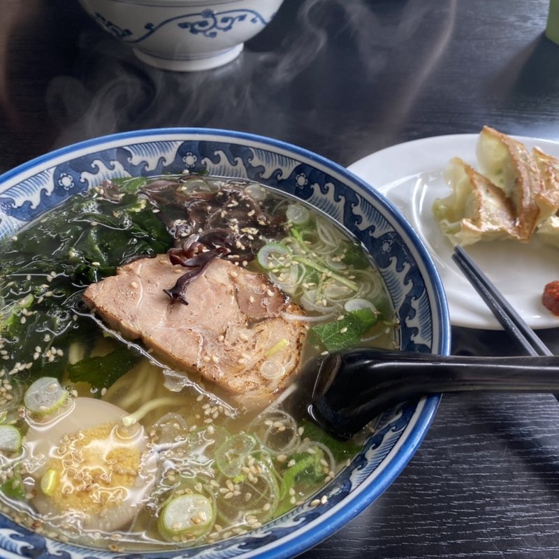 塩そば＋餃子(米沢ラーメン　鈴木屋)