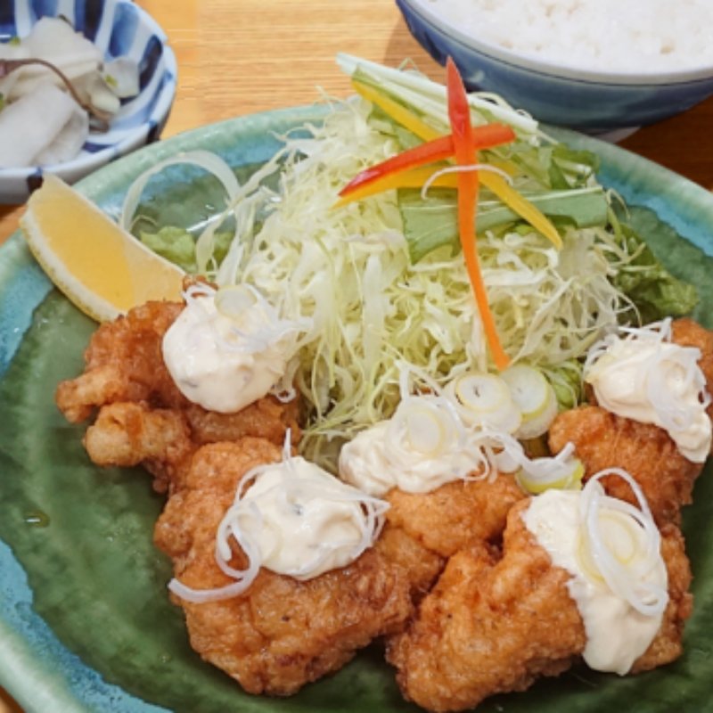 鶏柔らか南蛮扬げ定食(あじ菜 )