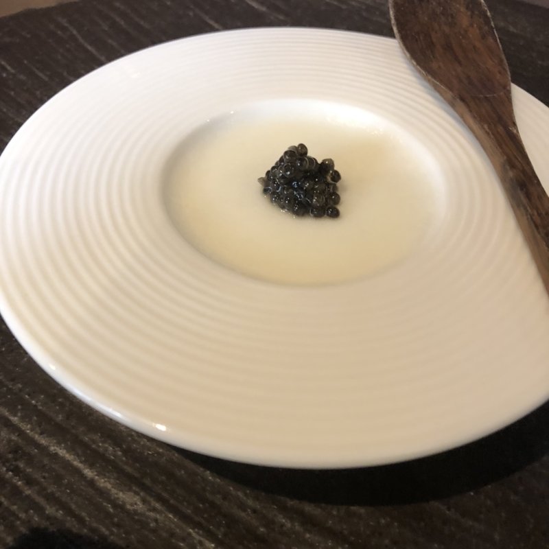 あわびのコース　前菜(鉄板 ニシムラ 吉祥寺)