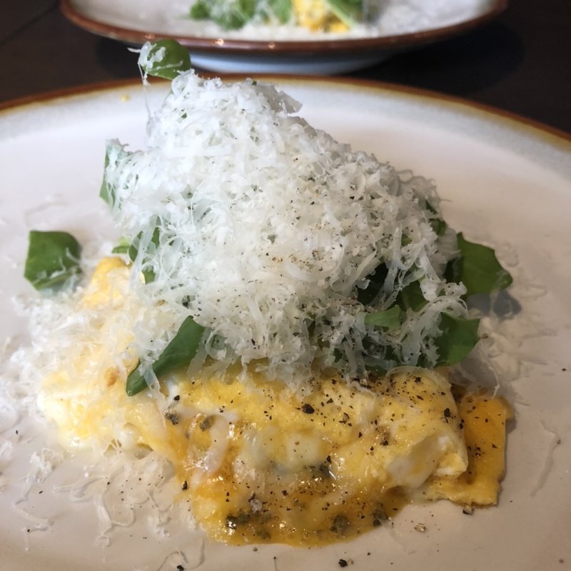 あわびのコース　チーズオムレツ(鉄板 ニシムラ 吉祥寺)