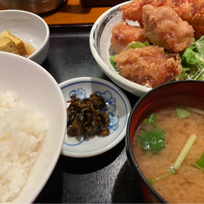 日替わり定食　とりからあげとエビフライ(さくら草 （銀座さくら草）)